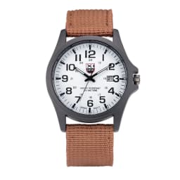 1pc / Lot XINEW Brand Watches For Men Students Fashion Casual Nylon Band Sports Military Date Quartz Wrist Watch Montre Homme