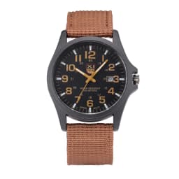 1pc / Lot XINEW Brand Watches For Men Students Fashion Casual Nylon Band Sports Military Date Quartz Wrist Watch Montre Homme