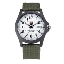 1pc / Lot XINEW Brand Watches For Men Students Fashion Casual Nylon Band Sports Military Date Quartz Wrist Watch Montre Homme