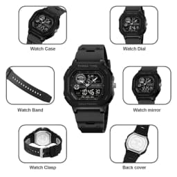SKMEI 2641 New Leisure Sports Dual Display Men's Digital Watch Waterproof Multifunctional Electronic Military Watch Reloj Hombre