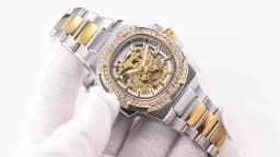 LONGLUX Automatic Man Watch Luxury Stainless Steel Wholesale Mechanical Wristwatches Skeleton Waterproof Diamond Watch Man Watch