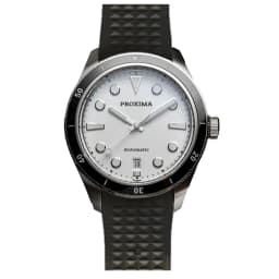 Proxima PX1697 39mm Men Watch White Enamel Dial Bubble Sapphire PT5000 SW200 Automatic Mechanical Vintage Watches 20Bar Luminous