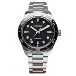 Proxima PX1697 39mm Men Watch White Enamel Dial Bubble Sapphire PT5000 SW200 Automatic Mechanical Vintage Watches 20Bar Luminous