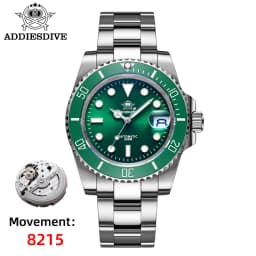 ADDIESDIVE Luxury Men's Automatic Watch 8215 Mechanical Watch BGW9 Luminous Sapphire Glass Diver's Watch Men Analog Watch AD2503