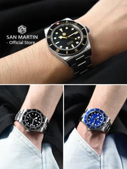 San Martin New 40mm BB58 Retro Luxury Diver Watch NH35 Automatic Mechanical Watches For Men Sapphire Luminous 20Bar Reloj SN0008