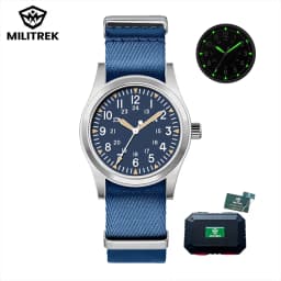 2026 MILITREK 9001 Military Retro Style Men'S Quartz Watch 10 Bar Waterproof Sapphire 360l Stainless Steel Luminous Reloj Hombre