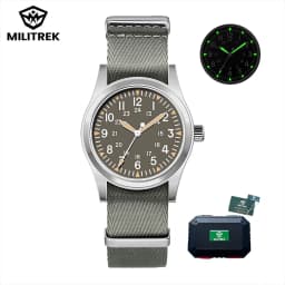 2026 MILITREK 9001 Military Retro Style Men'S Quartz Watch 10 Bar Waterproof Sapphire 360l Stainless Steel Luminous Reloj Hombre