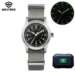 2026 MILITREK 9001 Military Retro Style Men'S Quartz Watch 10 Bar Waterproof Sapphire 360l Stainless Steel Luminous Reloj Hombre