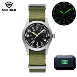 2026 MILITREK 9001 Military Retro Style Men'S Quartz Watch 10 Bar Waterproof Sapphire 360l Stainless Steel Luminous Reloj Hombre