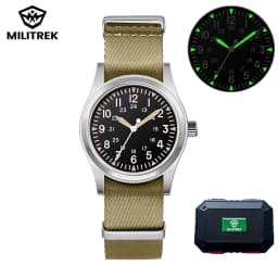 2026 MILITREK 9001 Military Retro Style Men'S Quartz Watch 10 Bar Waterproof Sapphire 360l Stainless Steel Luminous Reloj Hombre