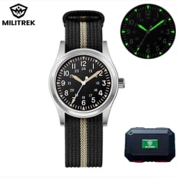 2026 MILITREK 9001 Military Retro Style Men'S Quartz Watch 10 Bar Waterproof Sapphire 360l Stainless Steel Luminous Reloj Hombre