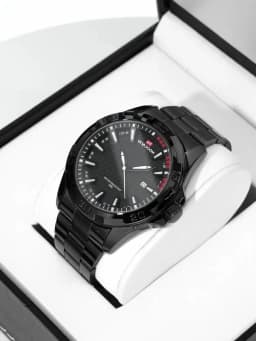 VA VA VOOM Men Casual Sport Military Quartz Calendar Wrist Watch for Man Business Leather Waterproof Male Clock Relogio Masculin