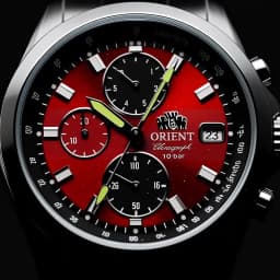 Japan Orient Quartz Chronograph Men Watch Tachymeter Date 100M Waterproof Stainless Steel Sports Wristwatch