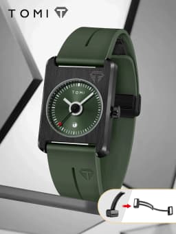 TOMI Men's Fashion Watches Quartz Watches Square Small Dial Wrist Watches Magnetic Buckle Watches Simple Leisure Watches