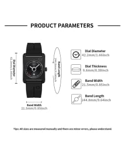 TOMI Men's Fashion Watches Quartz Watches Square Small Dial Wrist Watches Magnetic Buckle Watches Simple Leisure Watches