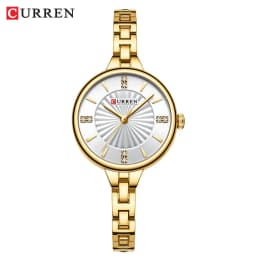 CURREN 9097 Top Brand Women's Quartz Watch Fashion Casual Gold Silver Waterproof Stainless Steel Strap Women's Elegant Watch