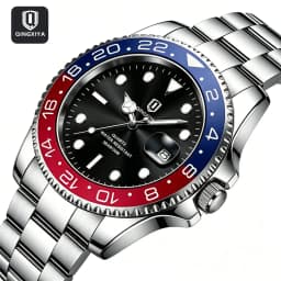 QINGXIYA Top Original Men Quartz Watches for Men Waterproof Calendar Stainless Steel Quartz Men Luxury Watch Luminous Wristwatch