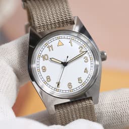 7120 Pilot's Mechanical Watch - 36mm Manual Winding, Retro Aviator Style for Men