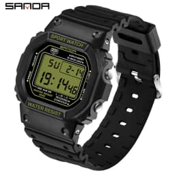 SANDA G Style LED Digital Watch Unisex Shockproof Waterproof Sports Watches Boy Girl Stopwatch Military LED Electronic Clock