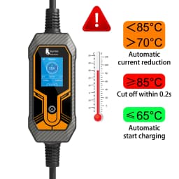 Feyree 11KW Type2 Cable 16A 3Phase EV Portable Charger 32A 7KW EVSE Charging Box 5M Cable CEE Male Plug for Electric Car Charger