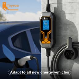 Feyree 11KW Type2 Cable 16A 3Phase EV Portable Charger 32A 7KW EVSE Charging Box 5M Cable CEE Male Plug for Electric Car Charger
