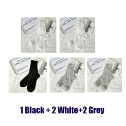 5 Pairs/Lot Women Hollow Mesh Tube Socks Ear Fungus Edge Socks Ins Trendy Spring Summer Loose Mouth Thin Style Girls Pile Socks