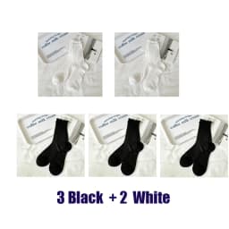 5 Pairs/Lot Women Hollow Mesh Tube Socks Ear Fungus Edge Socks Ins Trendy Spring Summer Loose Mouth Thin Style Girls Pile Socks