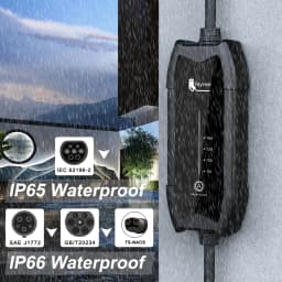 Feyree Type2 3.5KW 16A 1Phase EV Charger Portable Charging Box Current Adjustable 5m Cable Charging Station for Electric Vehicle