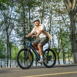 HillMiles MileTrail Electric Mountain Bike, 250W, 36V 13Ah Battery, 25km/h, Front Suspension, 7-Speed, Mechanical Disc Brakes