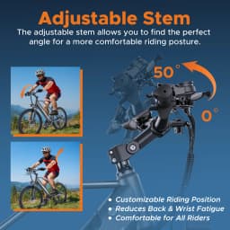 HillMiles MileTrail Electric Mountain Bike, 250W, 36V 13Ah Battery, 25km/h, Front Suspension, 7-Speed, Mechanical Disc Brakes