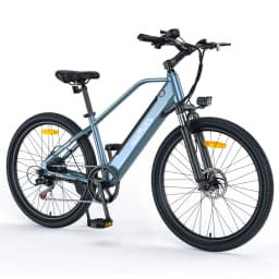 HillMiles MileTrail Electric Mountain Bike, 250W, 36V 13Ah Battery, 25km/h, Front Suspension, 7-Speed, Mechanical Disc Brakes