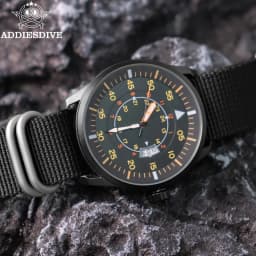 ADDIESDIVE New Men's Analog Watch 50m Waterproof Luminous Watch Fashion Sports Large Dial Men's Quartz Watch with Nylon Strap