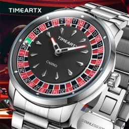 TIMEARTX Brand New Luxury Quartz Watches Man European Roulette Poker Game Wristwatch