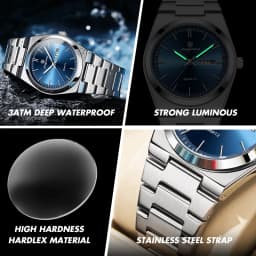 PAAZOMU Ultra Thin Quartz Watch Men Women Minimalist Style Waterproof Luminous Wristwatch Comfortable Strap Daily Office Gift