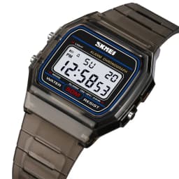 Skmei Women Digital Watches Fashion Transparent Case TPU Strap Led Waterproof Swimming Sports Wristwatch Female Alarm Clock