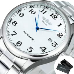 WINNER Fashion Business Watch for Men Calendar Classic Retro Automatic Mechanical Watches Top Brand Luxury Steel Leather Strap