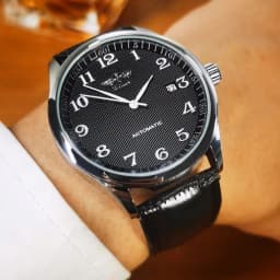 WINNER Fashion Business Watch for Men Calendar Classic Retro Automatic Mechanical Watches Top Brand Luxury Steel Leather Strap