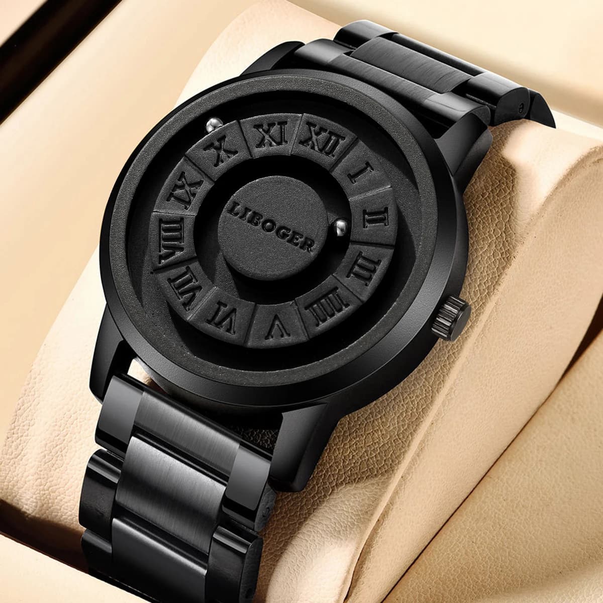 Fashion Magnetic Suspension Men Watches Casual Sports Roma Dial Wristwatches For Mens Clock(Without Box)