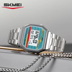 SKMEI 2514 Classic Electronic Square Digital Stopwatch Alarm Watches Retro Style Clock Men's Relogio Masculin Reloj Hombre Homme