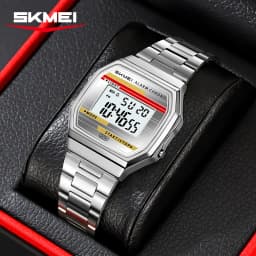 SKMEI 2514 Classic Electronic Square Digital Stopwatch Alarm Watches Retro Style Clock Men's Relogio Masculin Reloj Hombre Homme