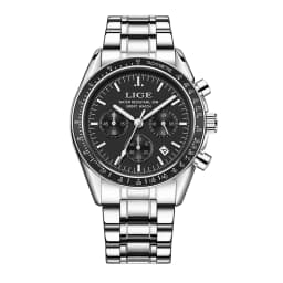 LIGE Men Watches Luminous Calendar Business Quartz Watch Mens Top Brand Luxury Sport Waterproof Stainless Steel Man Wristwatches