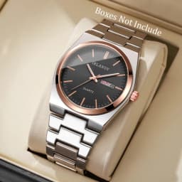 Luxury Men Business Watches Calendar Quartz Wristwatches For Mens Clock Reloj Hombre(Without Box)
