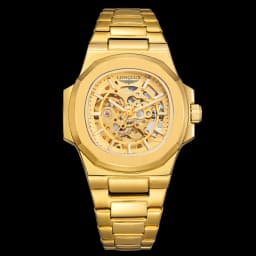 LONGLUX Men Automatic Mechanical Watch Luxury Watches Waterproof Skeleton Business Cheap Wholesale Stainless Steel Gift Watch