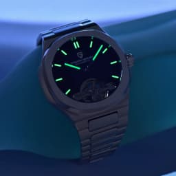 PAGANI DESIGN New Mechanical Hollow-Out Tourbillon Men Watch Sport Elegant Sapphire Waterproof Watch Japan Movt 316L Steel Clock