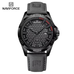 NAVIFORCE Brand Men Fashion Quartz Watches Male Leather Strap Sport Waterproof Wristwatches CalendarClock Relogio Masculino