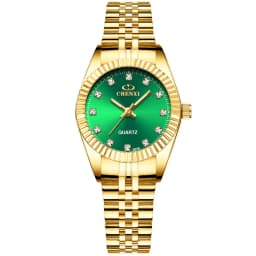 CHENXI Brand Top Luxury Ladies Golden Watch for Women Clock Female Women's Dress Rhinestone Quartz Waterproof Wristwatches