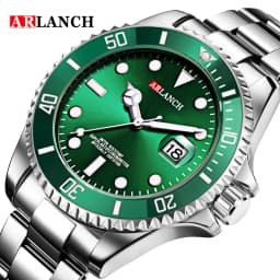 Stainless Steel Watch 40mm Business Fashion Red Blue Circle Diving Series Magnifying Glass Calendar Quartz Watches montre homme