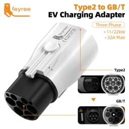 Feyree EV Charger Adapter Type 2 IEC 62196-2 to GB/T Converter for China Standard Electric Vehicle Charging EV Connector 16A 32A