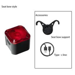 Digital Display Smart Bike Taillight Waterproof Intelligent Sensing Tail Light Cycling Safety Warning Light Bicycle Rear Light