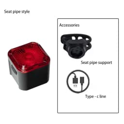 Digital Display Smart Bike Taillight Waterproof Intelligent Sensing Tail Light Cycling Safety Warning Light Bicycle Rear Light